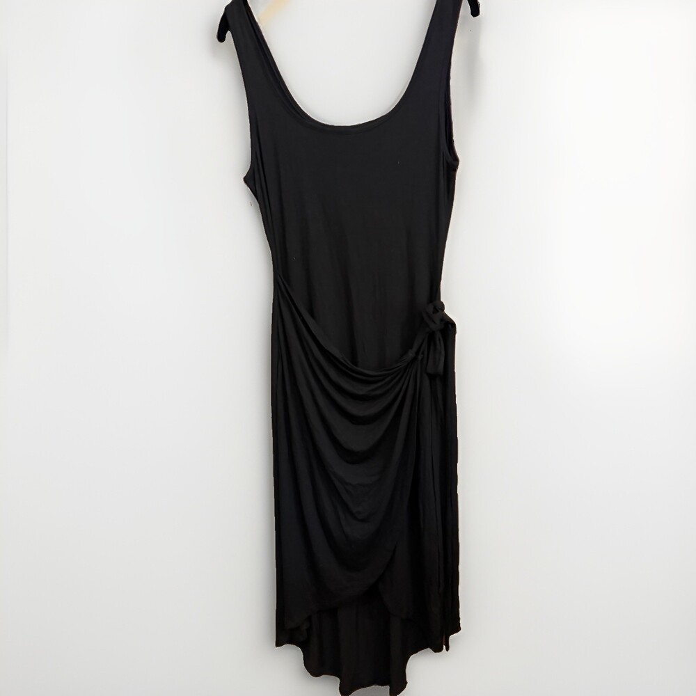 ChicMe Black Faux Wrap Dress M Pit2Pit 32”/L 40” In Back / Front Hem32”